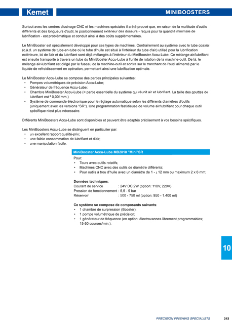 Brochure Micro-lubrification: lubrification interne